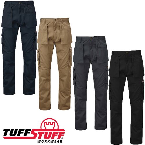 Mens Tuffstuff Pro Work Trousers - 711 in various colors showcasing pockets and durable fabric.