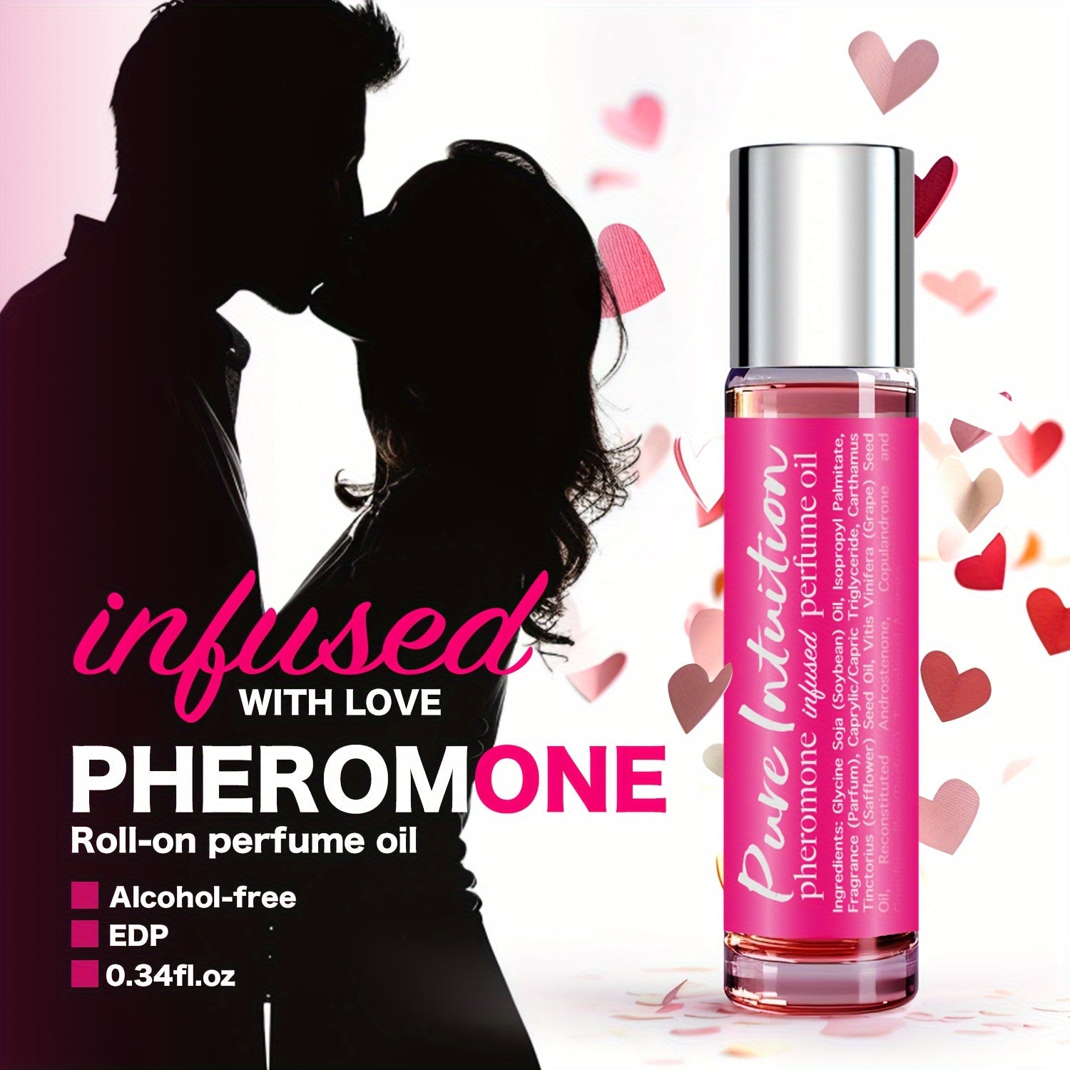 NNETM Infused Pheromone Perfume Oil Cologne, alcohol-free fragrance in a 10ml roll-on bottle.