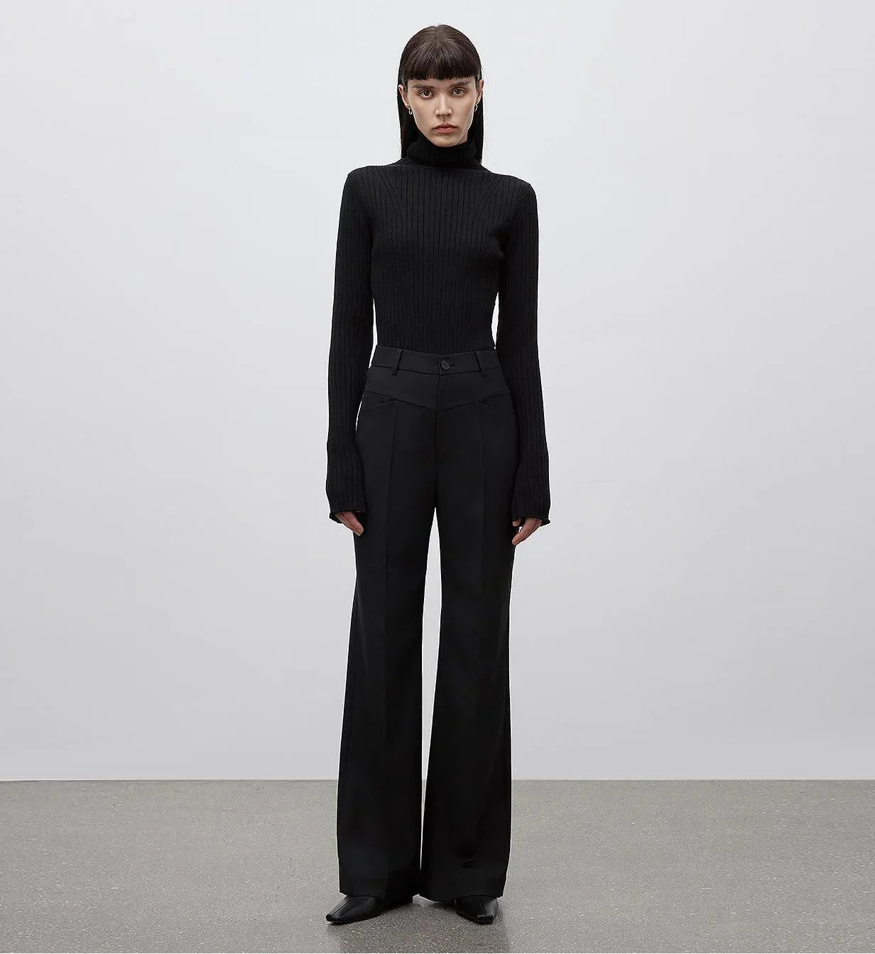 "Moonlight Essence" Machine Washable 48S Wool Pile Collar Bottoming Shirt Slim Fit Inner Knitted Sweater for Women - Modz Designs