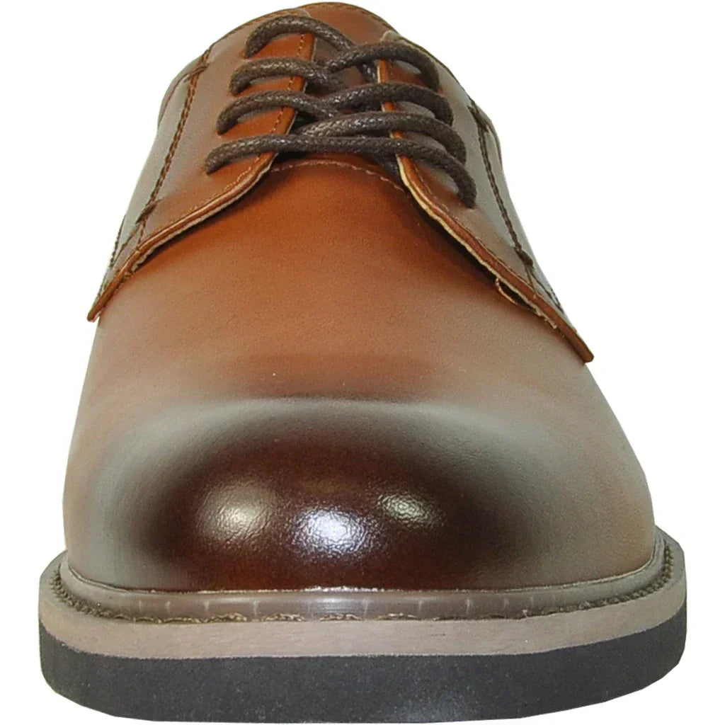 "Vallo-1P" Brown Matte Vangelo Tuxedo Shoes - Modz Designs