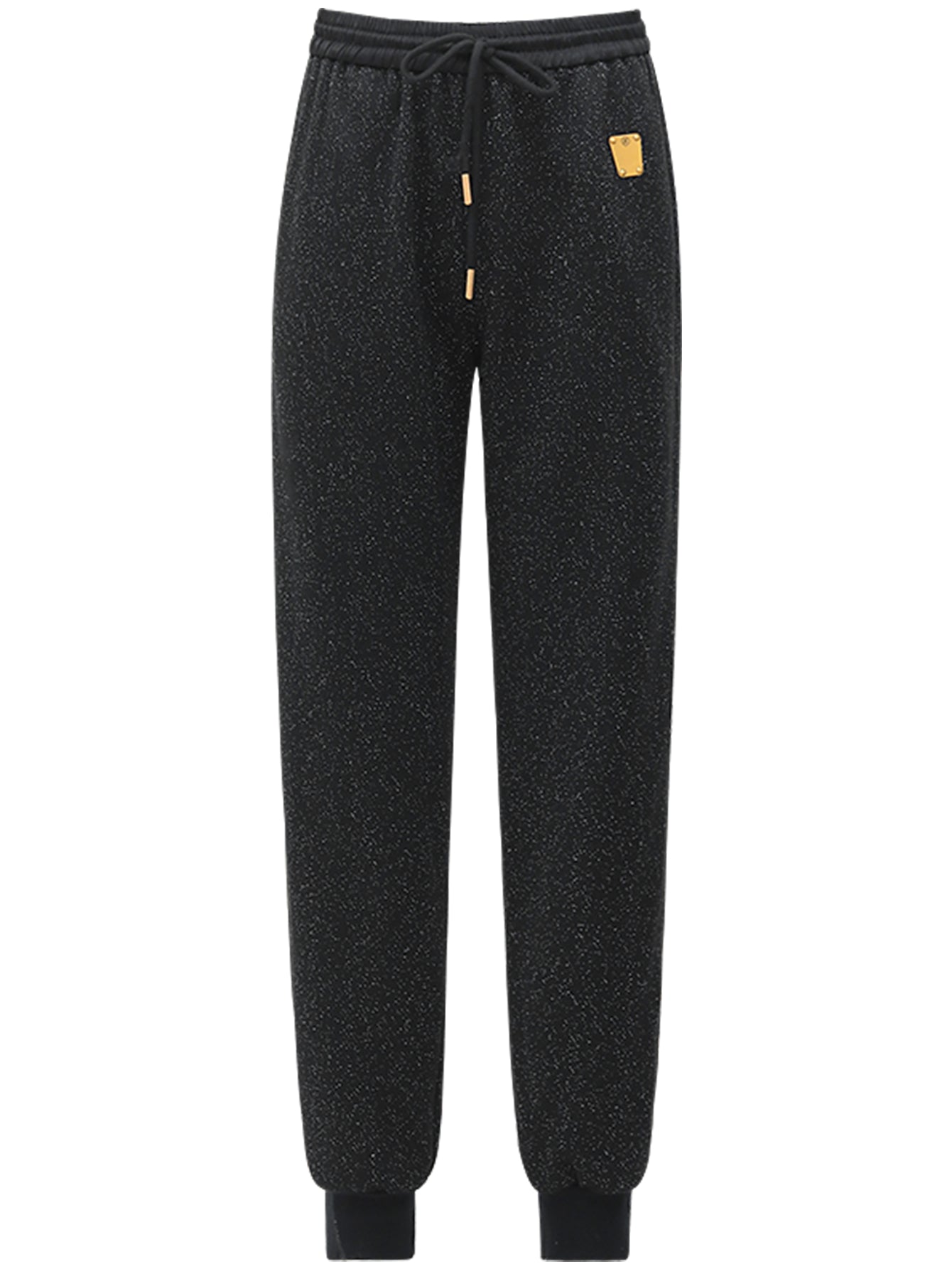 Black Sporty Rib Cuff Pants - Modz Designs