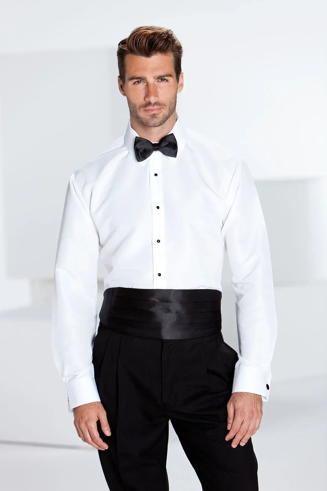 "Lido" Ivory Laydown Tuxedo Slim Fit Shirt - Modz Designs