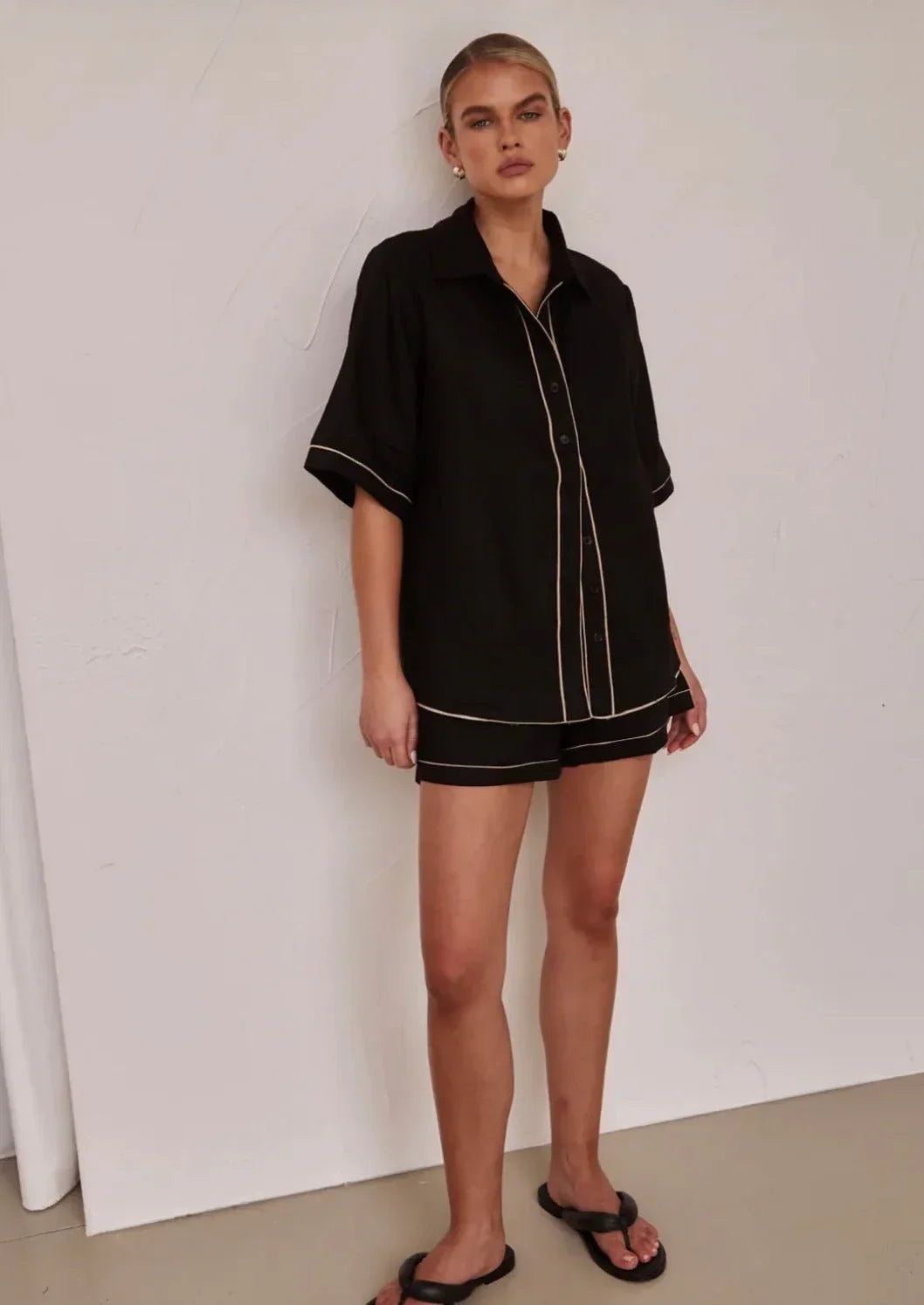 Black Poplin Cotton Shirt - Modz Designs