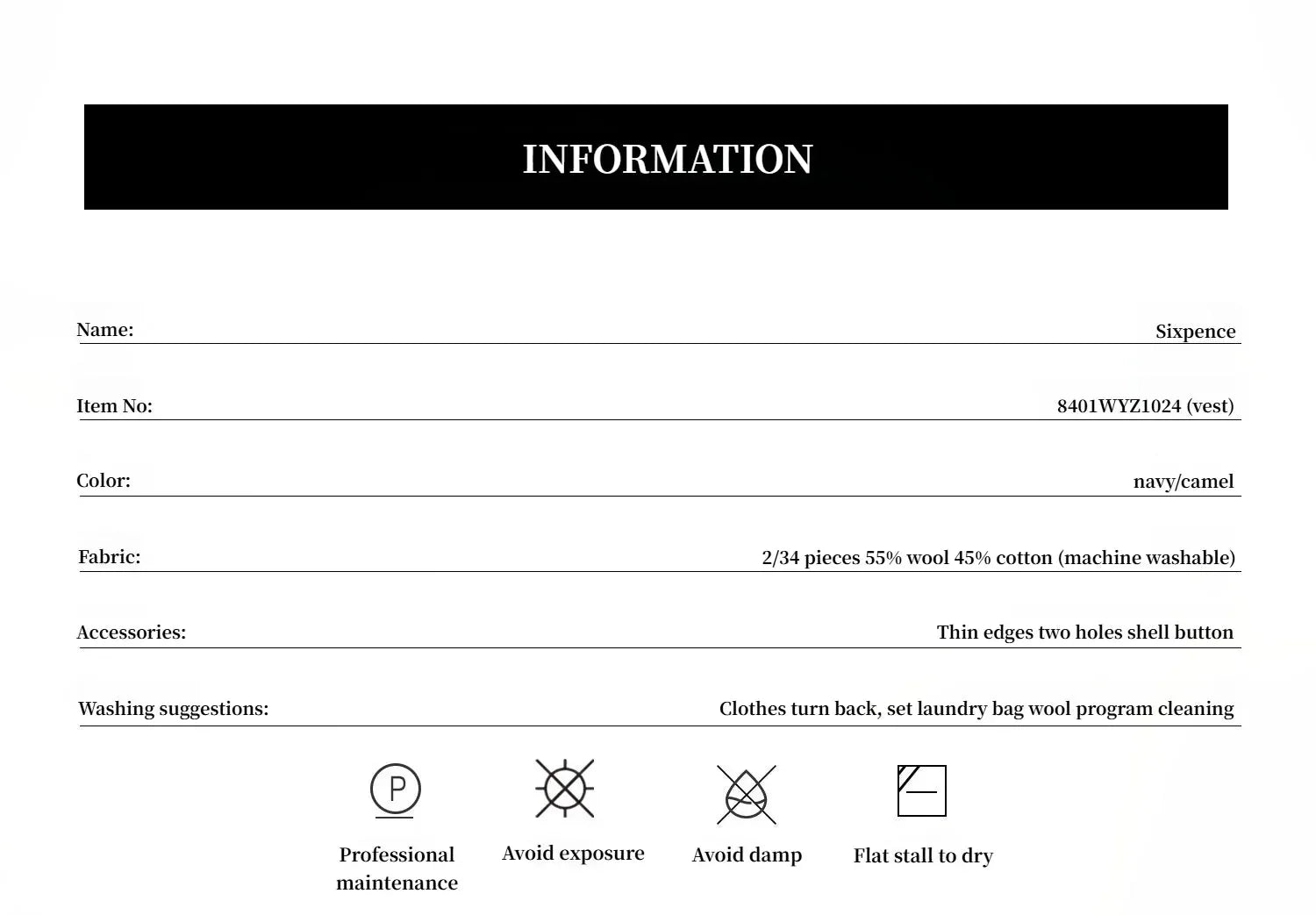 "Six Pence" round neck knitted sweater vest for women - Modz Designs