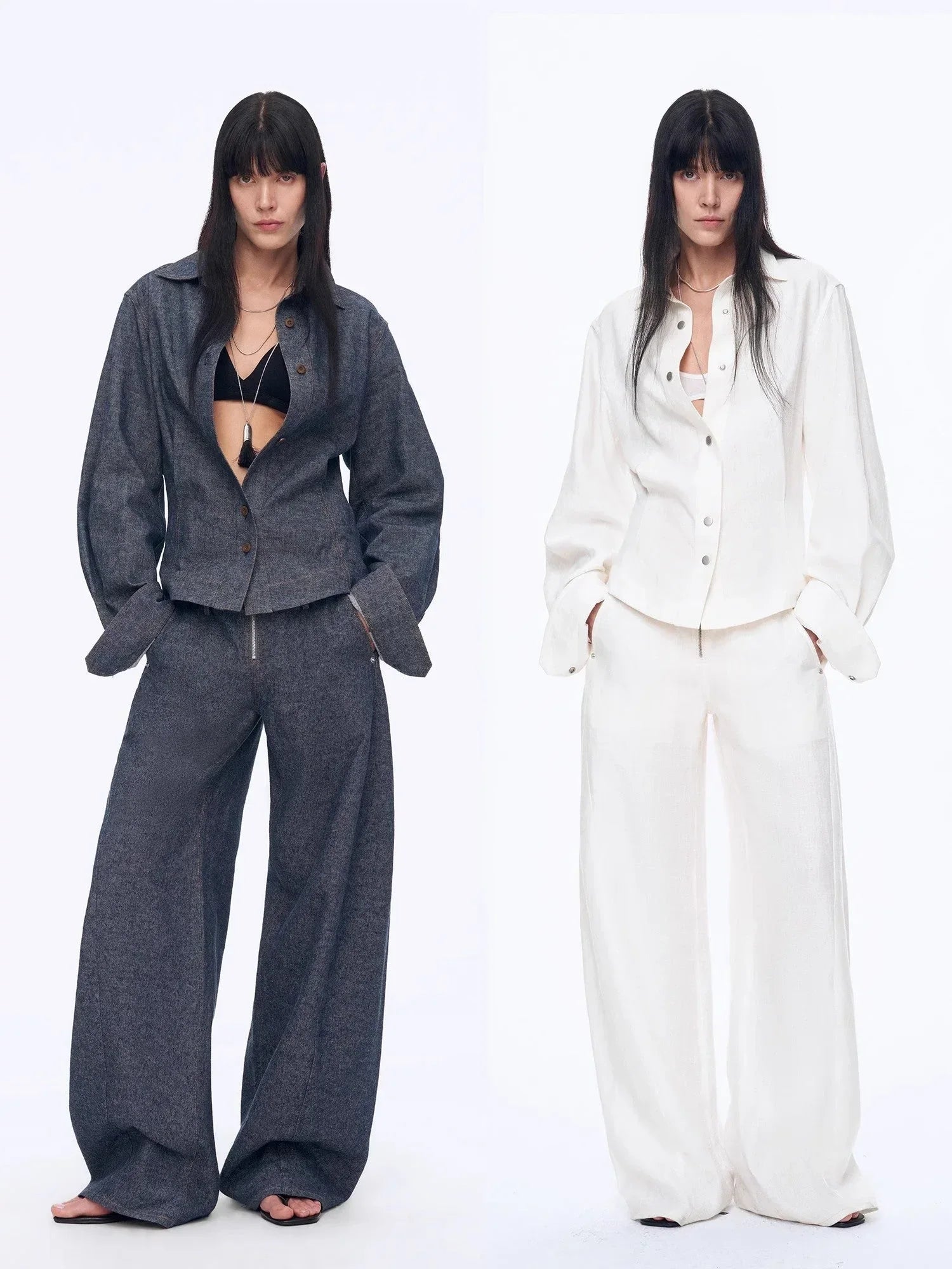 "Berlin Afternoon Tea" Refreshing breathable twill linen deconstructed silhouette old money style waist shirt top - Modz Designs