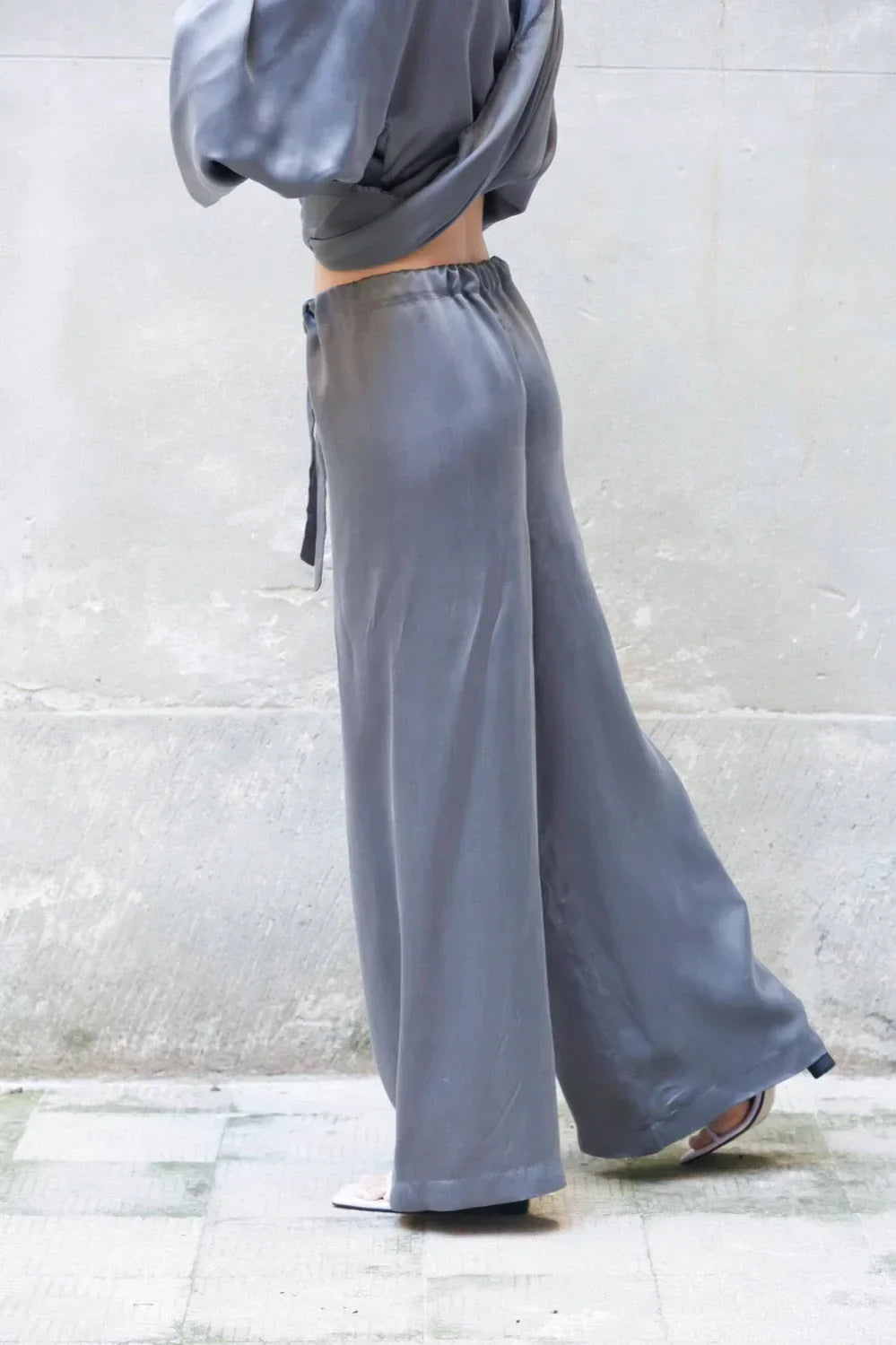 Low Waist Long Wide Pants 100% Bemberg - Modz Designs
