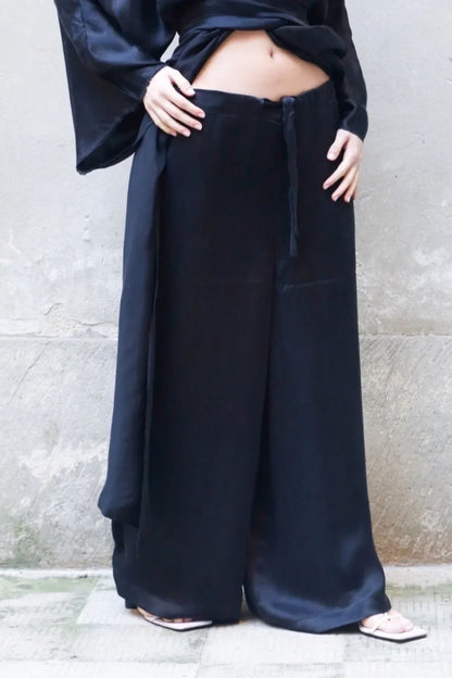 Low Waist Long Wide Pants 100% Bemberg - Modz Designs