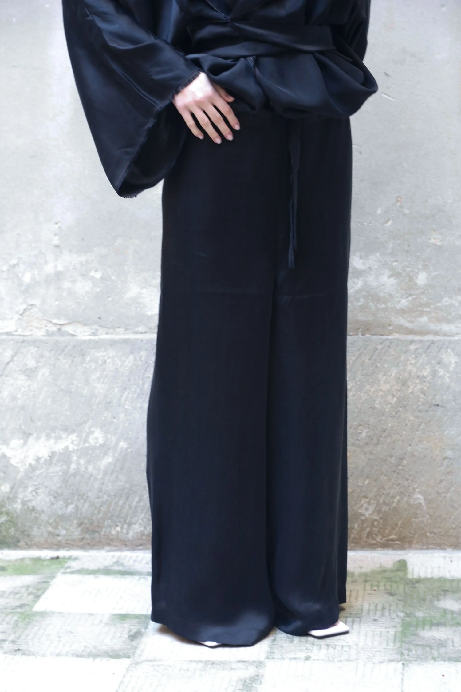 Low Waist Long Wide Pants 100% Bemberg - Modz Designs