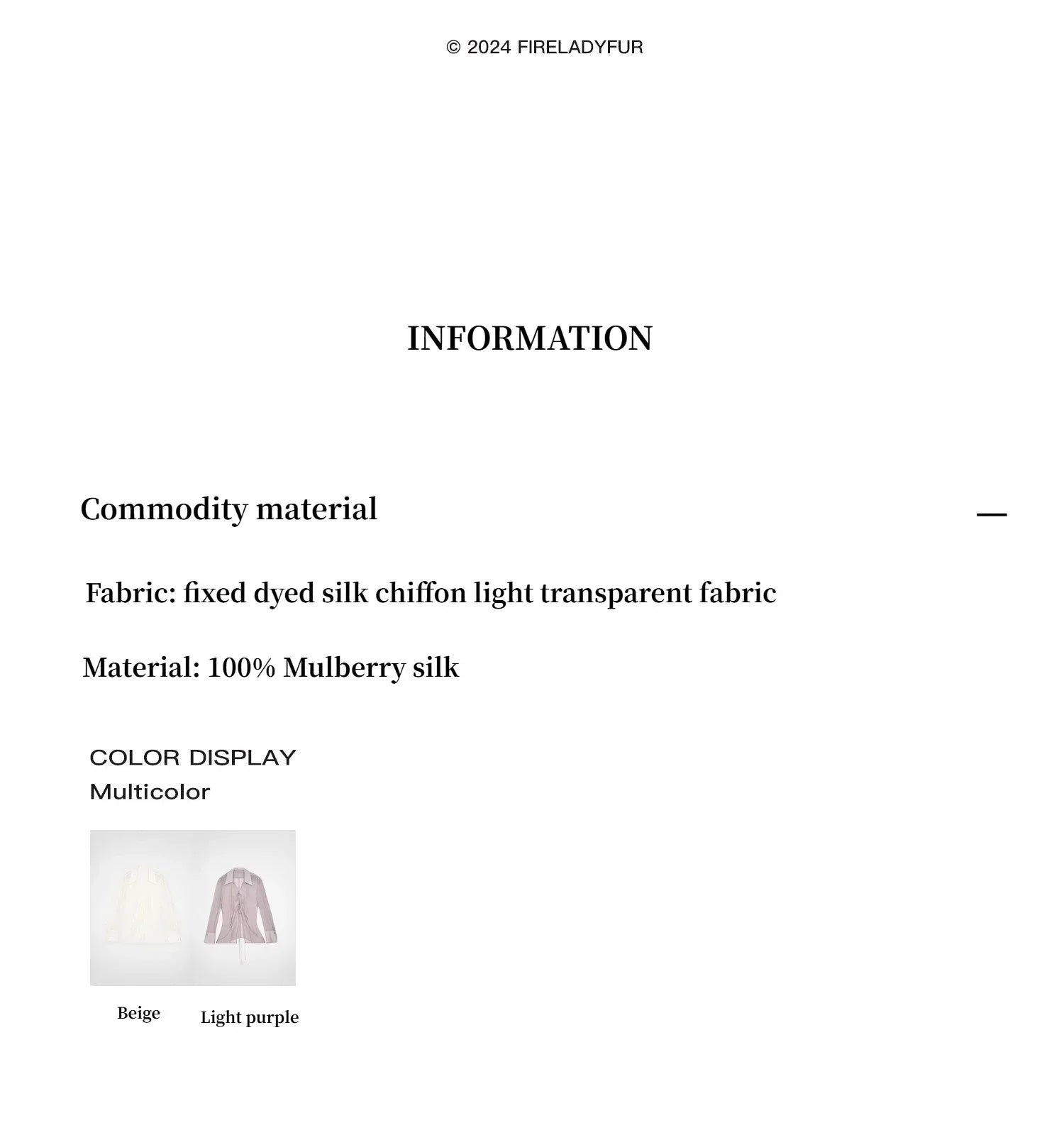 "Hazy Moonlight" Silk Chiffon Light and Hazy Feeling Cool Drape Lace-up Sun Protection Shirt Summer - Modz Designs