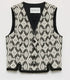 "Venice" Classical simple silhouette Italian imported jacquard ethnic style V-neck vest - Modz Designs