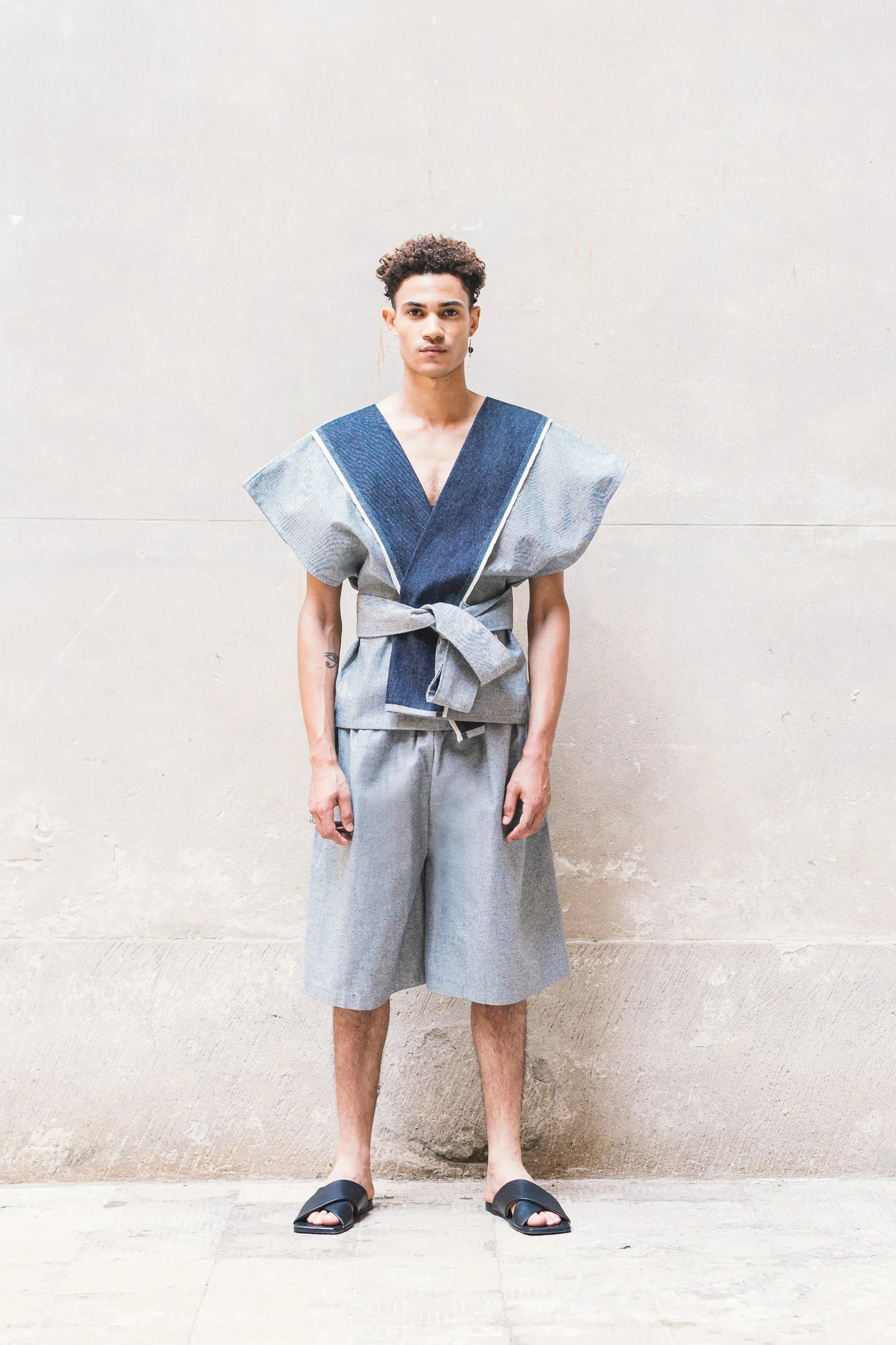 Karategi Denim Short Kimono - Modz Designs