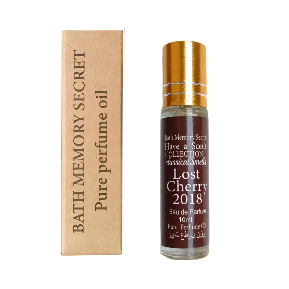 Long-Lasting Lost Roll-On Perfume Oil for Women in Lost Cherry 2018, alcohol-free with sweet floral notes.
