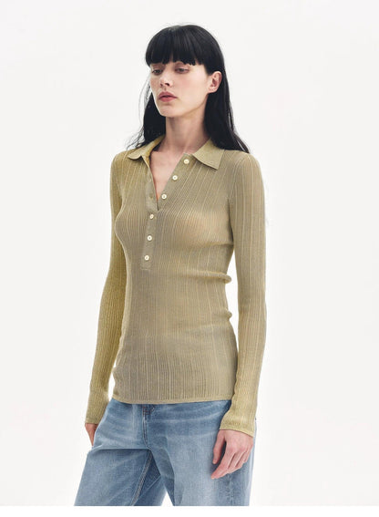 "Spring Inspiration" Retro Slim Fit POLO Neck Sweater - Modz Designs