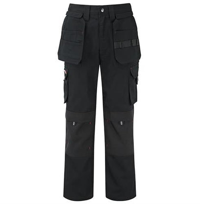 Mens Tuffstuff Extreme Work Trousers - 700 in black with multiple pockets and reinforced fabric.