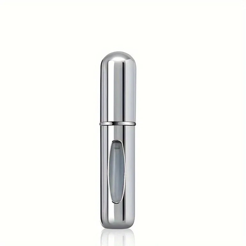 5ml Portable Perfume Atomizer Spray Bottle in sleek silver design for travel convenience.