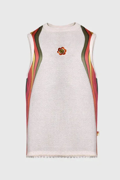 7eventies Crochet Knit Sleeveless Vest - Modz Designs