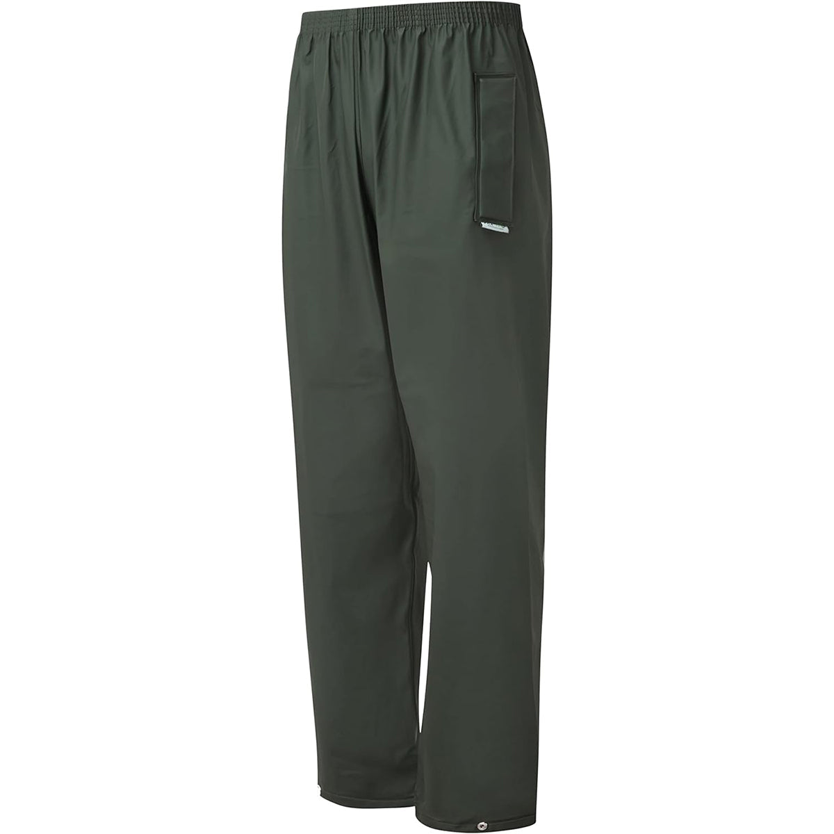 Mens Fort Flex Trousers - 920 in dark green fabric with elasticated waist and side pockets.