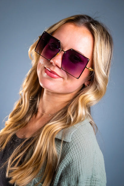 LADYBOSS SUNGLASSES - ELEVATIONS (Violet) - Modz Designs