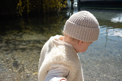 Baby/Kid Virgin Wool Vest - White/Red