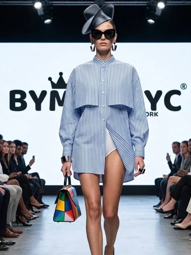 Architectural Striped Blouse • SULLIVAN New Collection BYMANYC ® New York - Modz Designs