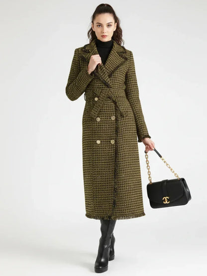 Golden Plaid Trench Coat, Upper East Side | Women - BYMANYC ® New York - Modz Designs