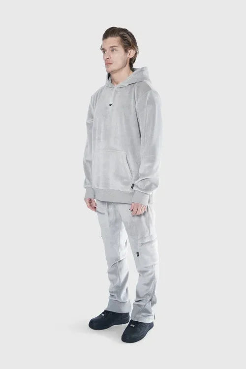 Metal Logo Velour Flared Sweatpants - Modz Designs