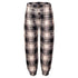 Kids Pants in Black & White Tartan featuring a classic tartan pattern and wide-leg silhouette.
