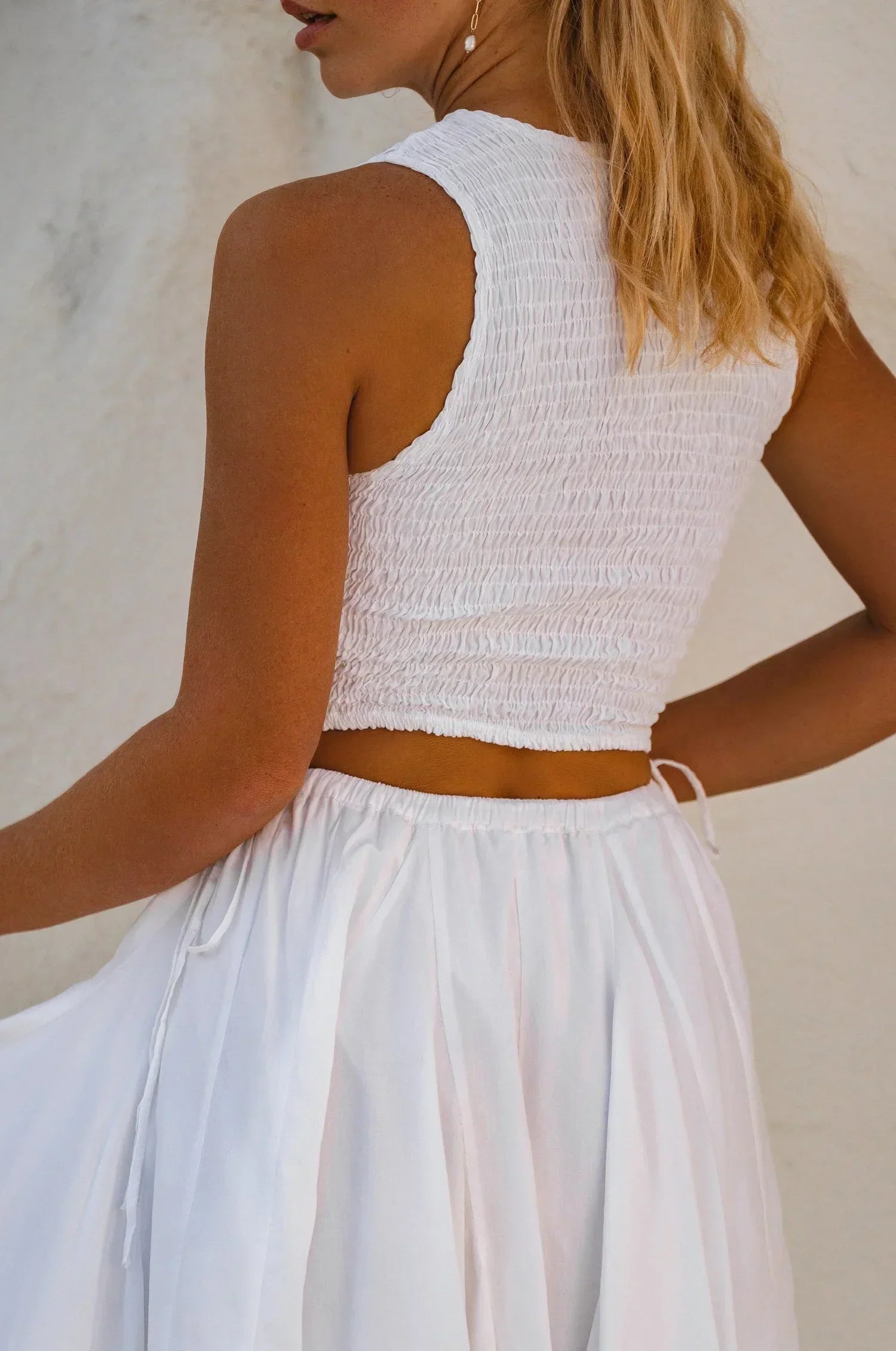 Island Days Smocked Cropped Top (Sale) - Modz Designs