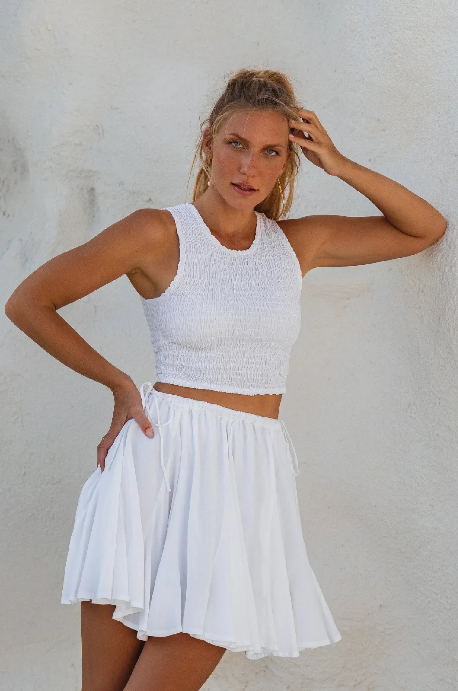 Island Days Smocked Cropped Top (Sale) - Modz Designs