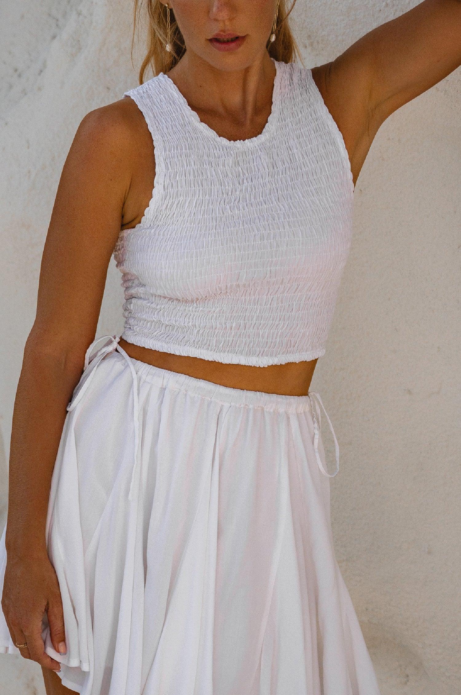 Island Days Smocked Cropped Top (Sale) - Modz Designs