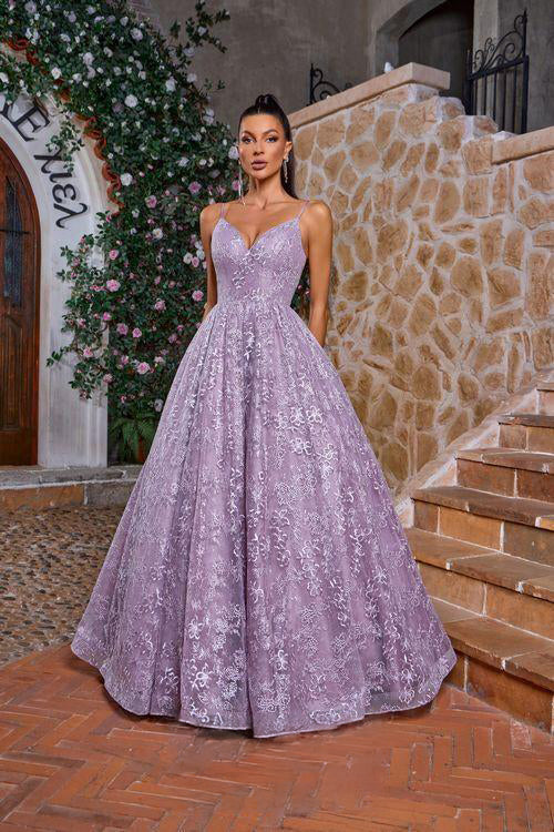 elegant spaghetti strap dress