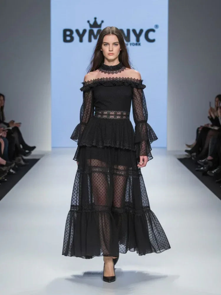 Long Black Party Dress MEATPACKING: Prêt-à-Porter Line BYMANYC ® New York - Modz Designs