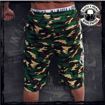 Mens summer fitness camouflage shorts fashion Casual Calf-Length Sweatpants male Joggers Workout Cotton Brand Short Trousers
