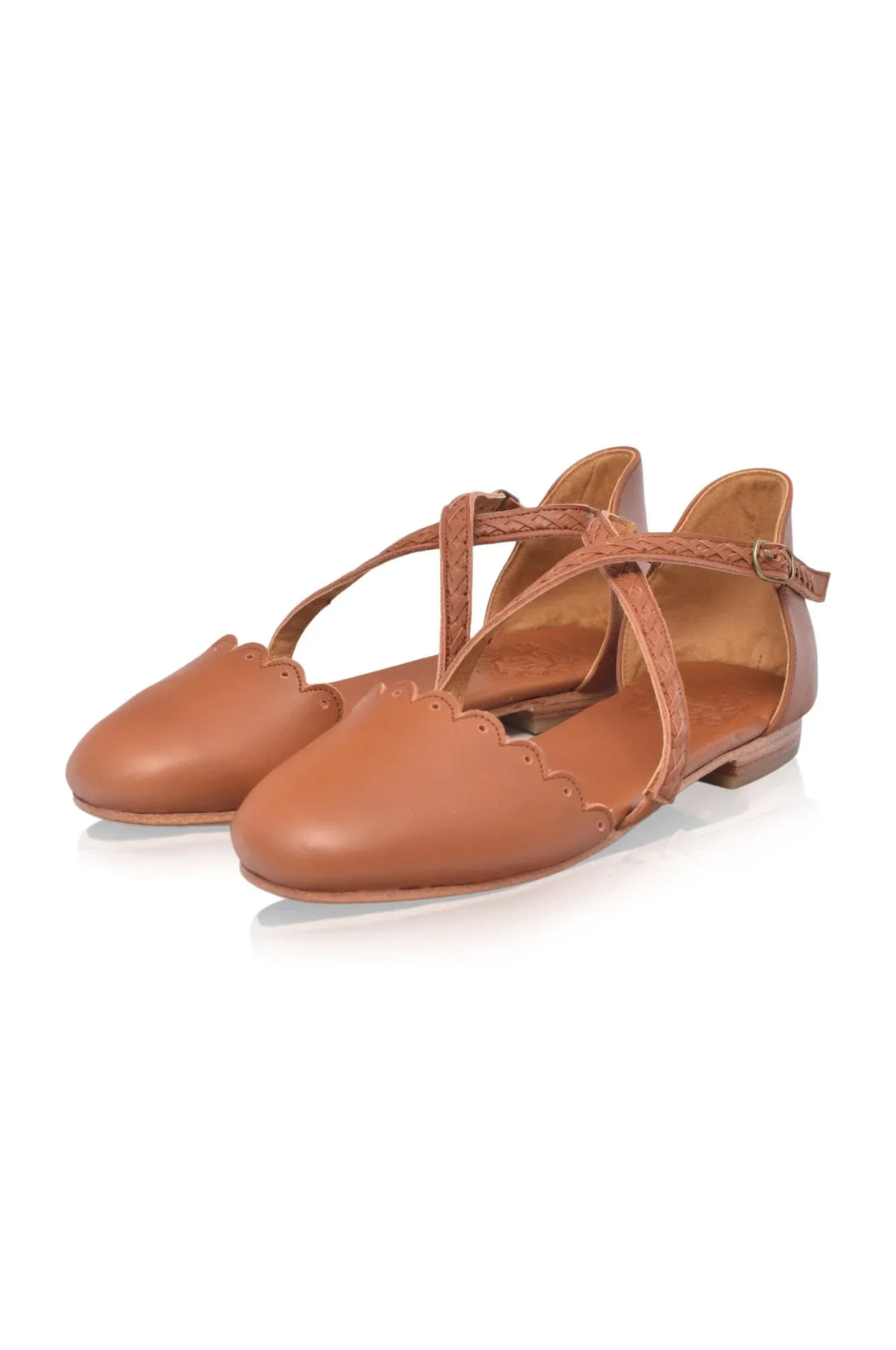 Montana Criss Cross Leather Flats - Modz Designs