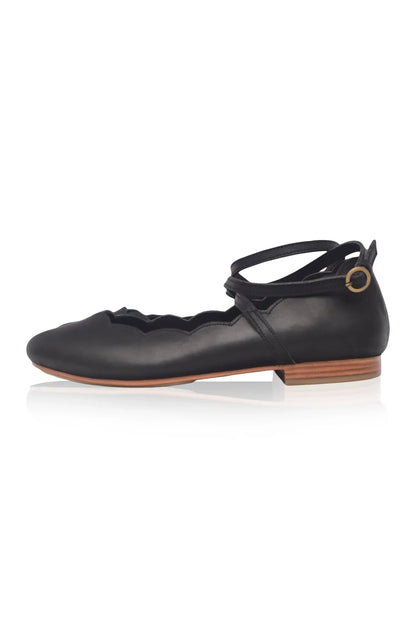 Myrelle Criss-Cross Leather Ballet Flats - Modz Designs
