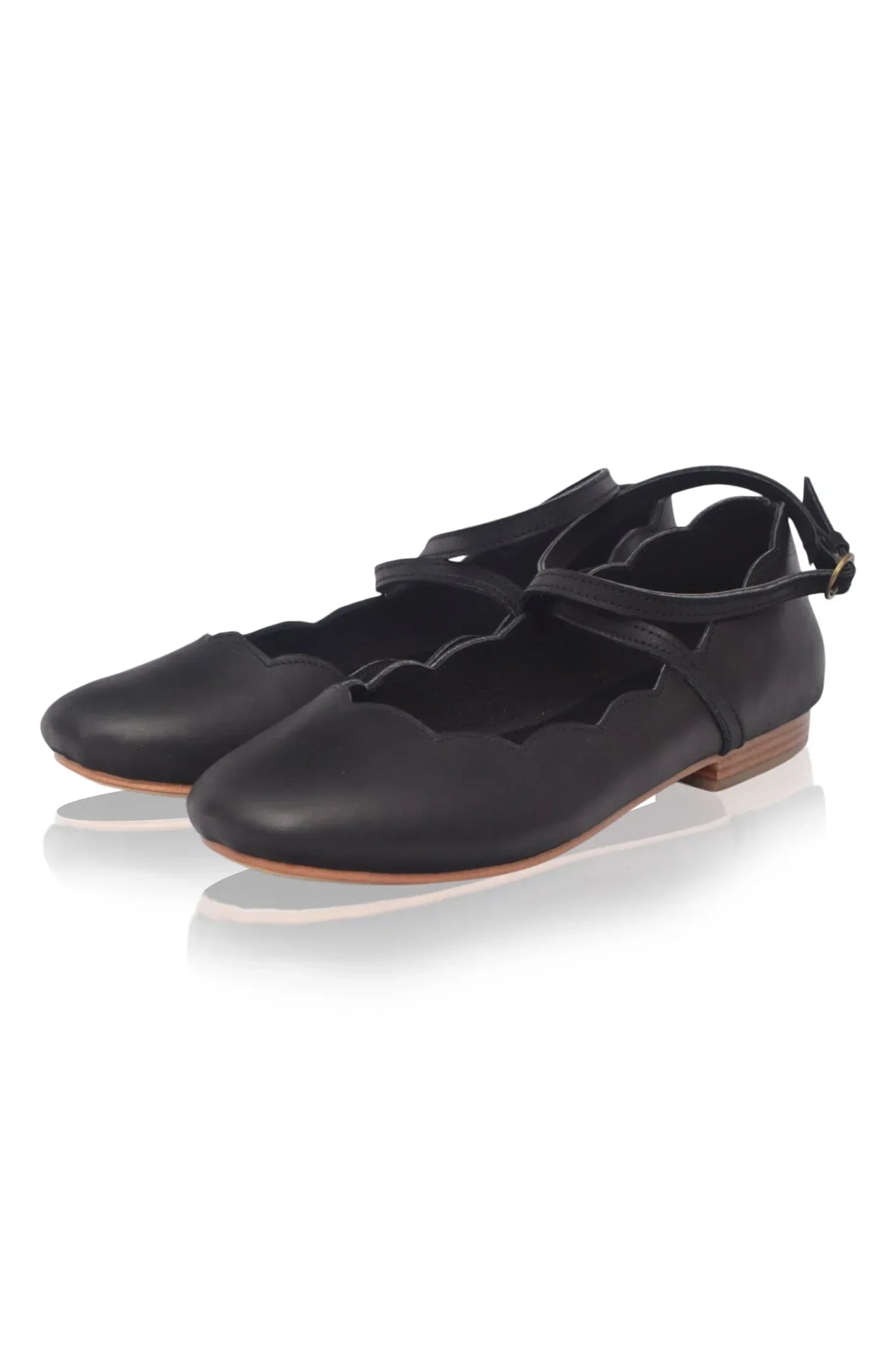 Myrelle Criss-Cross Leather Ballet Flats - Modz Designs