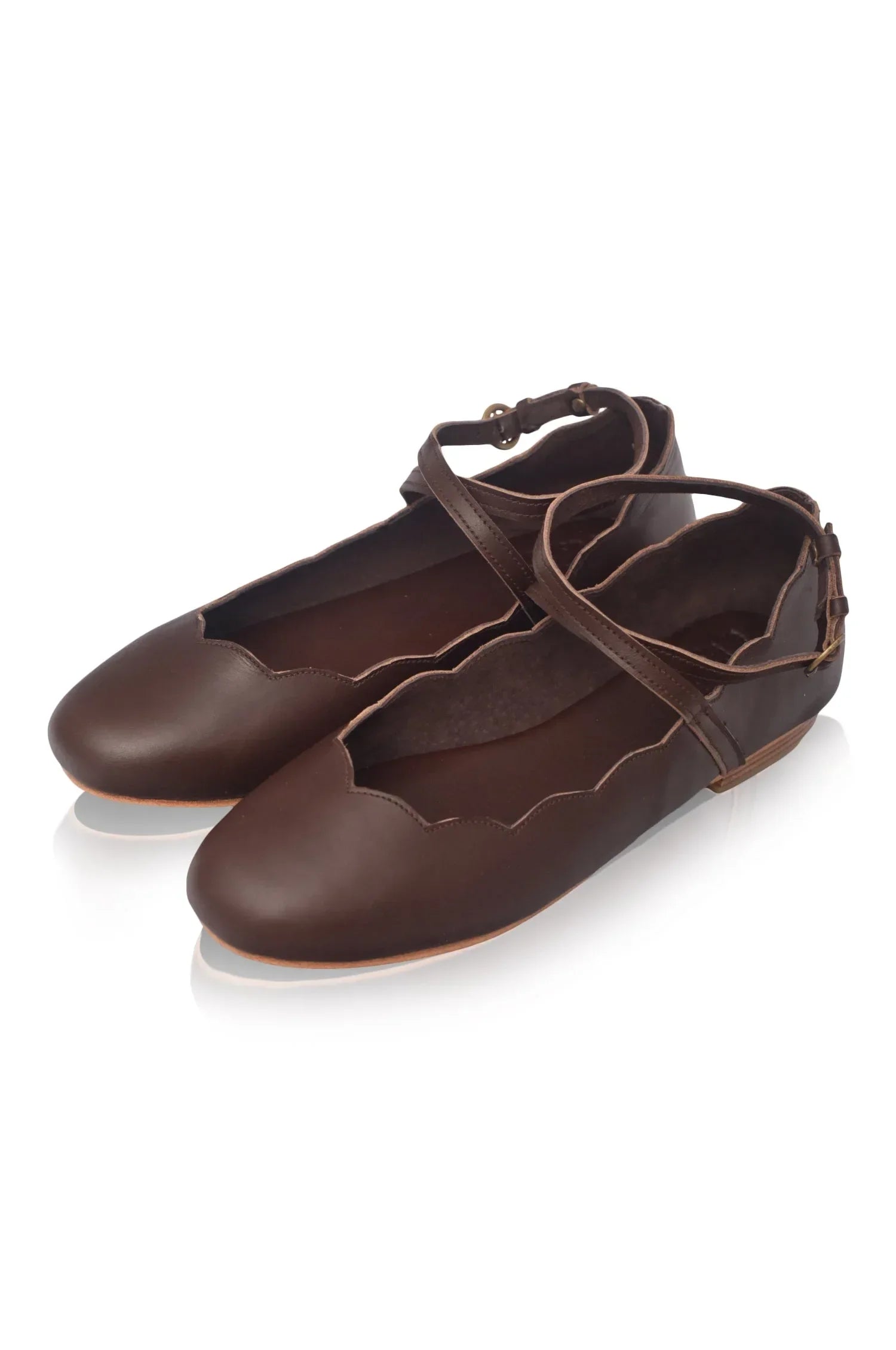 Myrelle Criss-Cross Leather Ballet Flats - Modz Designs