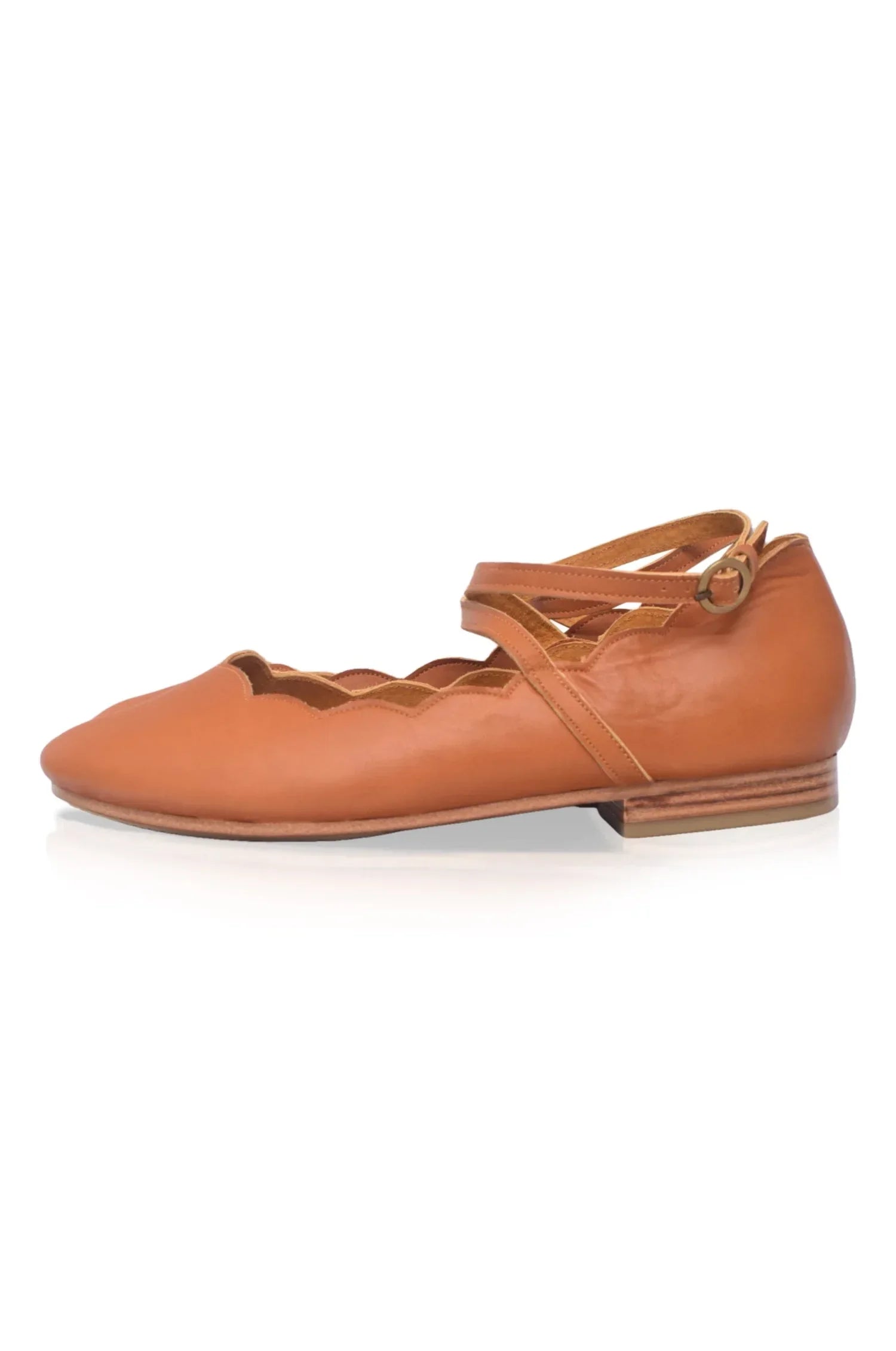 Myrelle Criss-Cross Leather Ballet Flats - Modz Designs