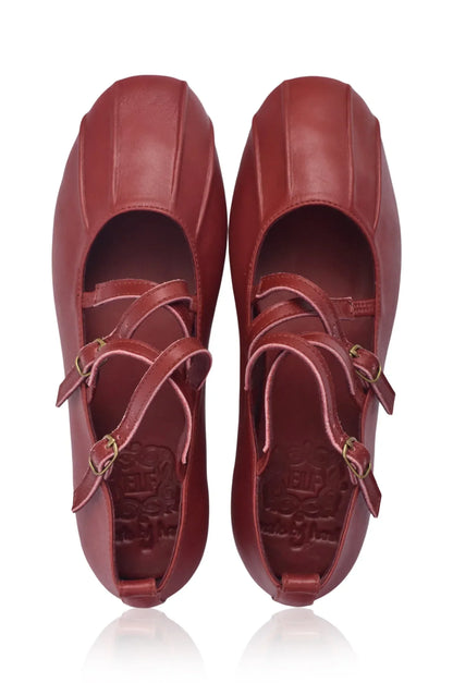 Obsession Criss Cross Leather Flats - Modz Designs