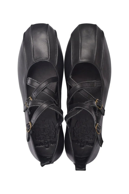 Obsession Criss Cross Leather Flats - Modz Designs