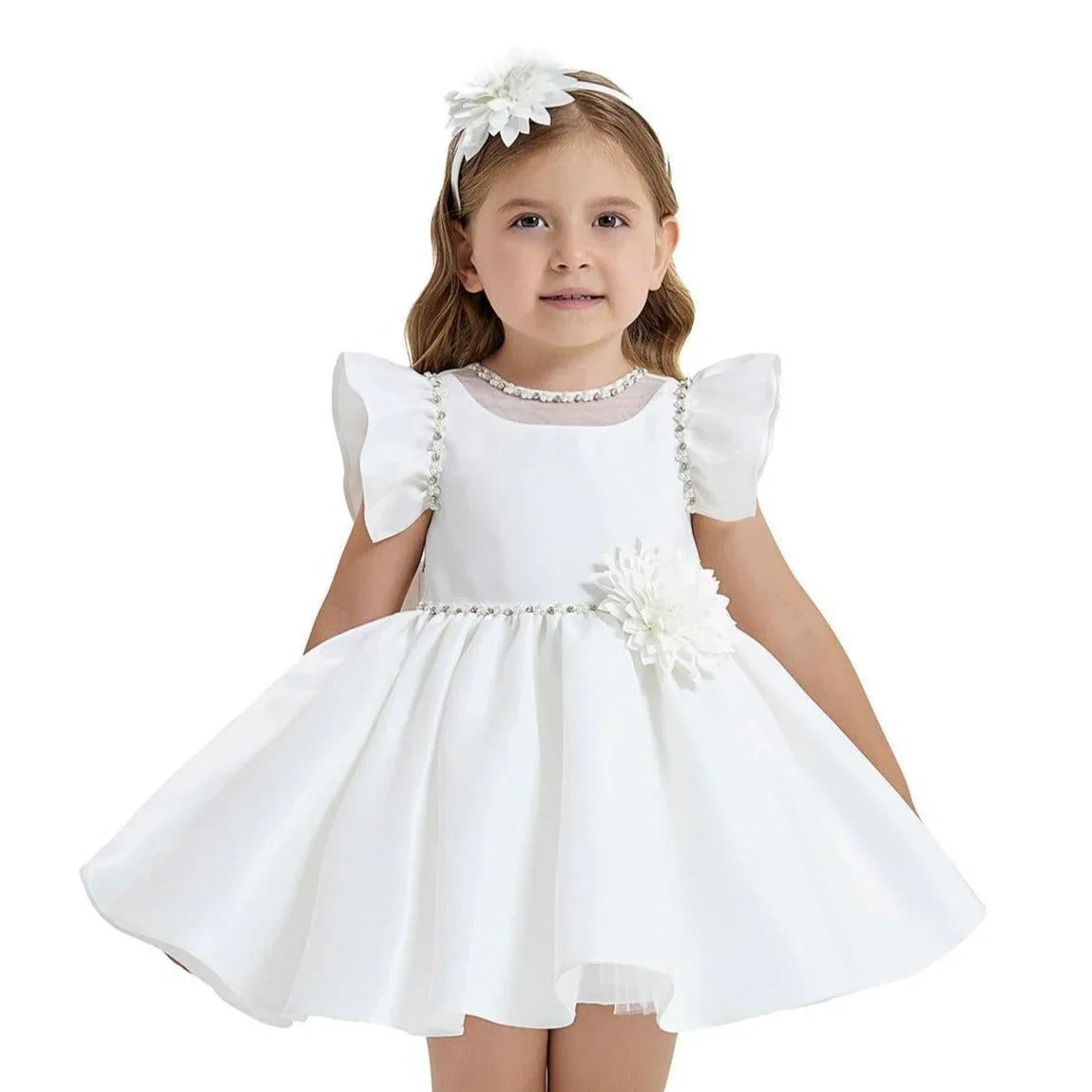 girls formal satin dress