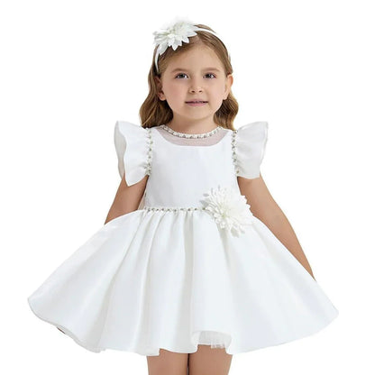 girls formal satin dress