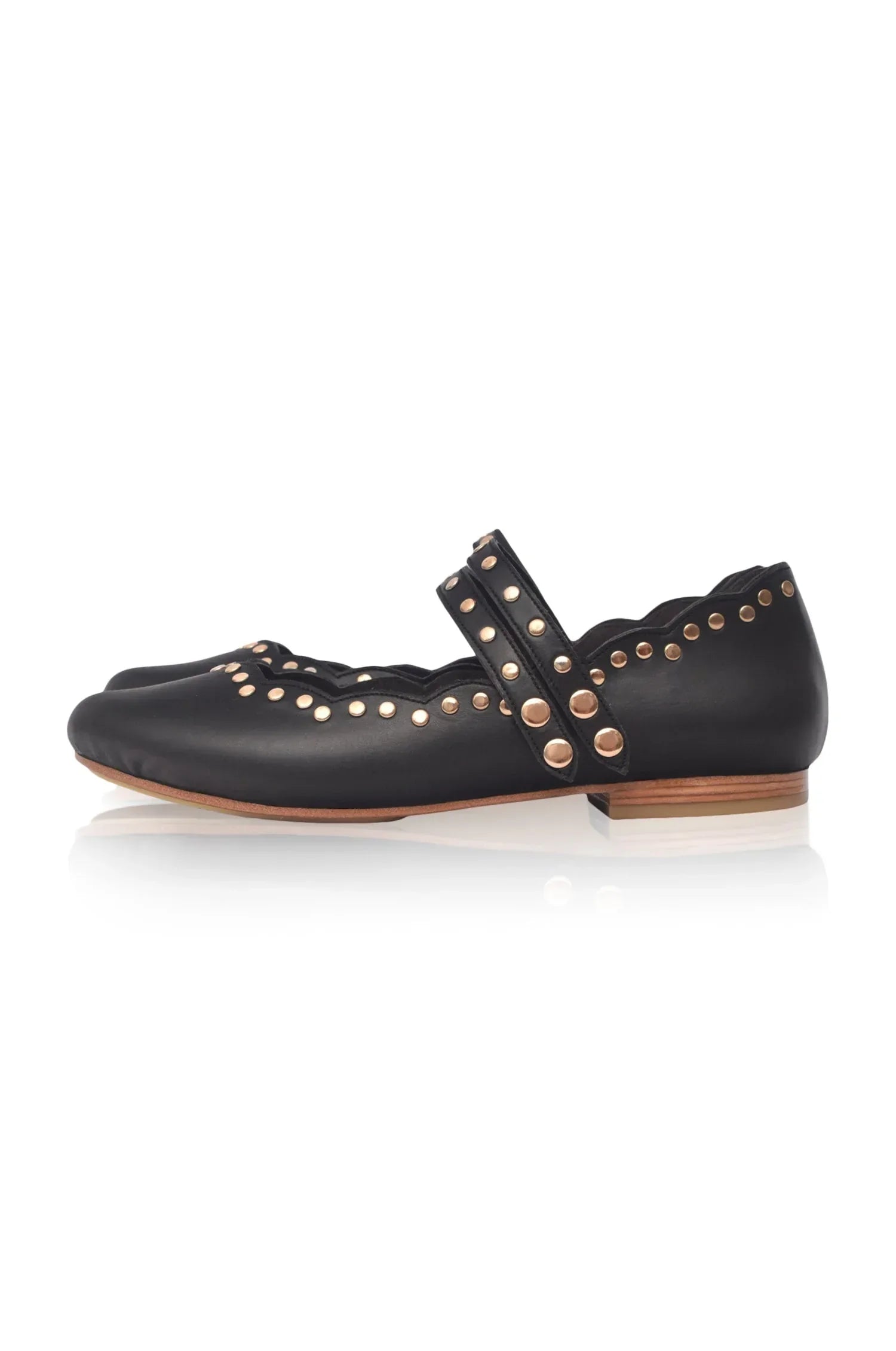 Remy Studded Leather Ballet Flats - Modz Designs