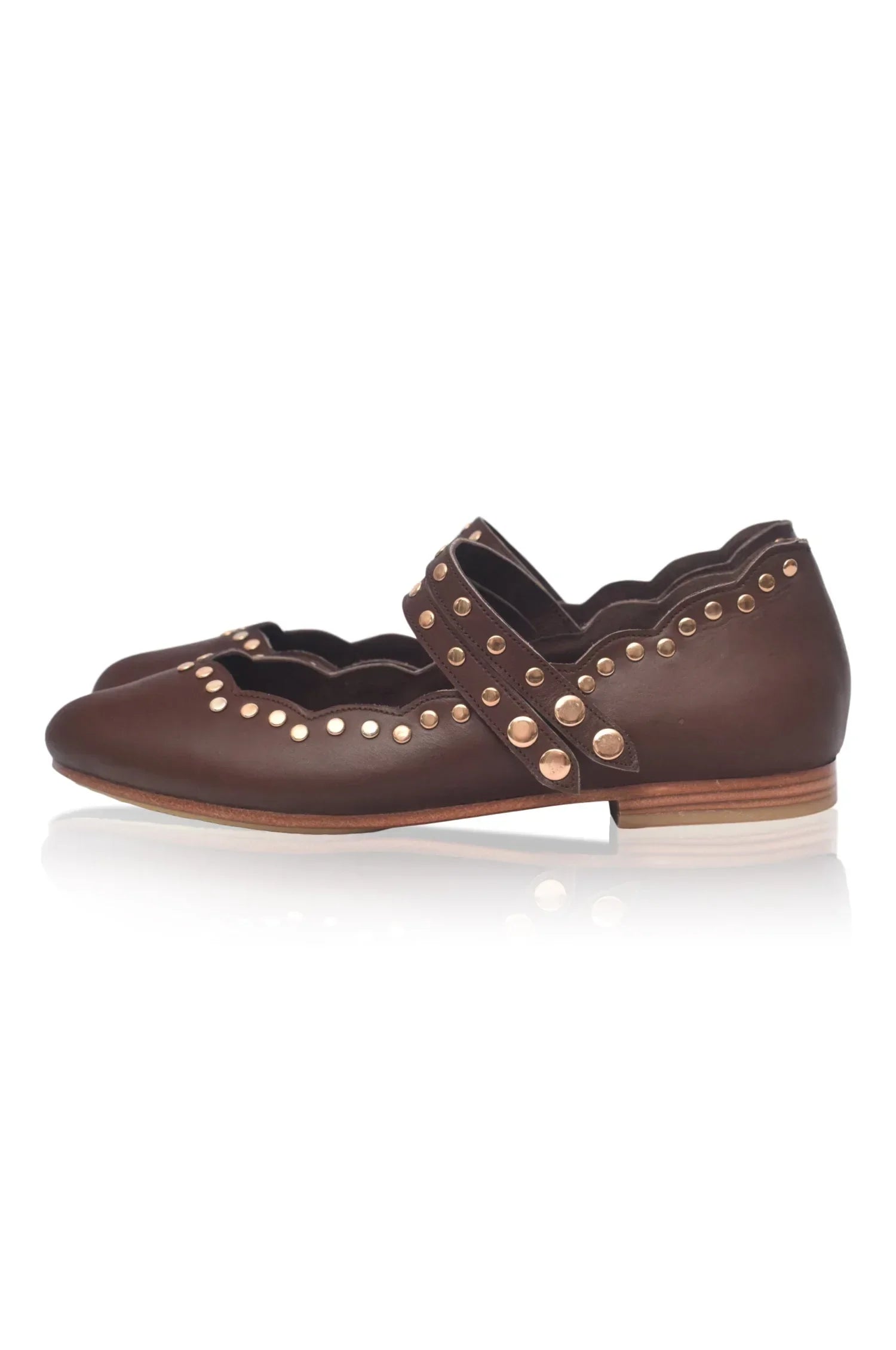 Remy Studded Leather Ballet Flats - Modz Designs
