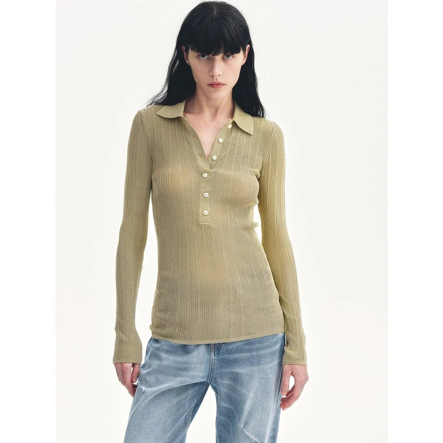 "Spring Inspiration" Retro Slim Fit POLO Neck Sweater - Modz Designs