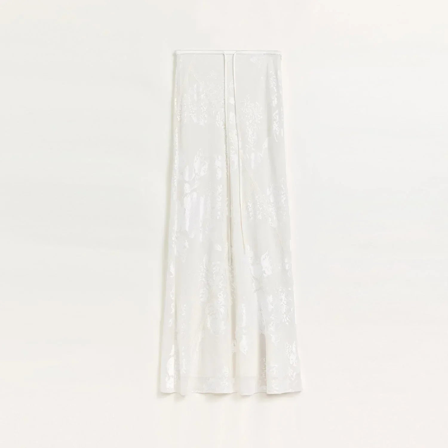 "Seville" bias-cut fishtail midi skirt in burnt pattern material - Modz Designs