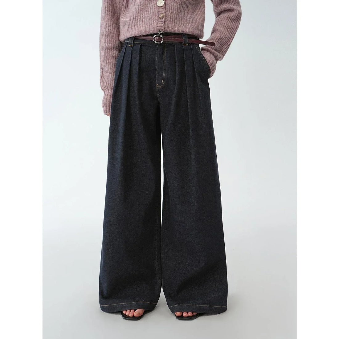 "Street Style" Vintage Handmade Lycra Stretch Jeans Wide Leg Loose Trousers Women Spring - Modz Designs