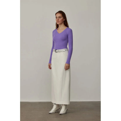 "Stobe" worsted low-waisted fashionable versatile suit retro neutral straight skirt - Modz Designs