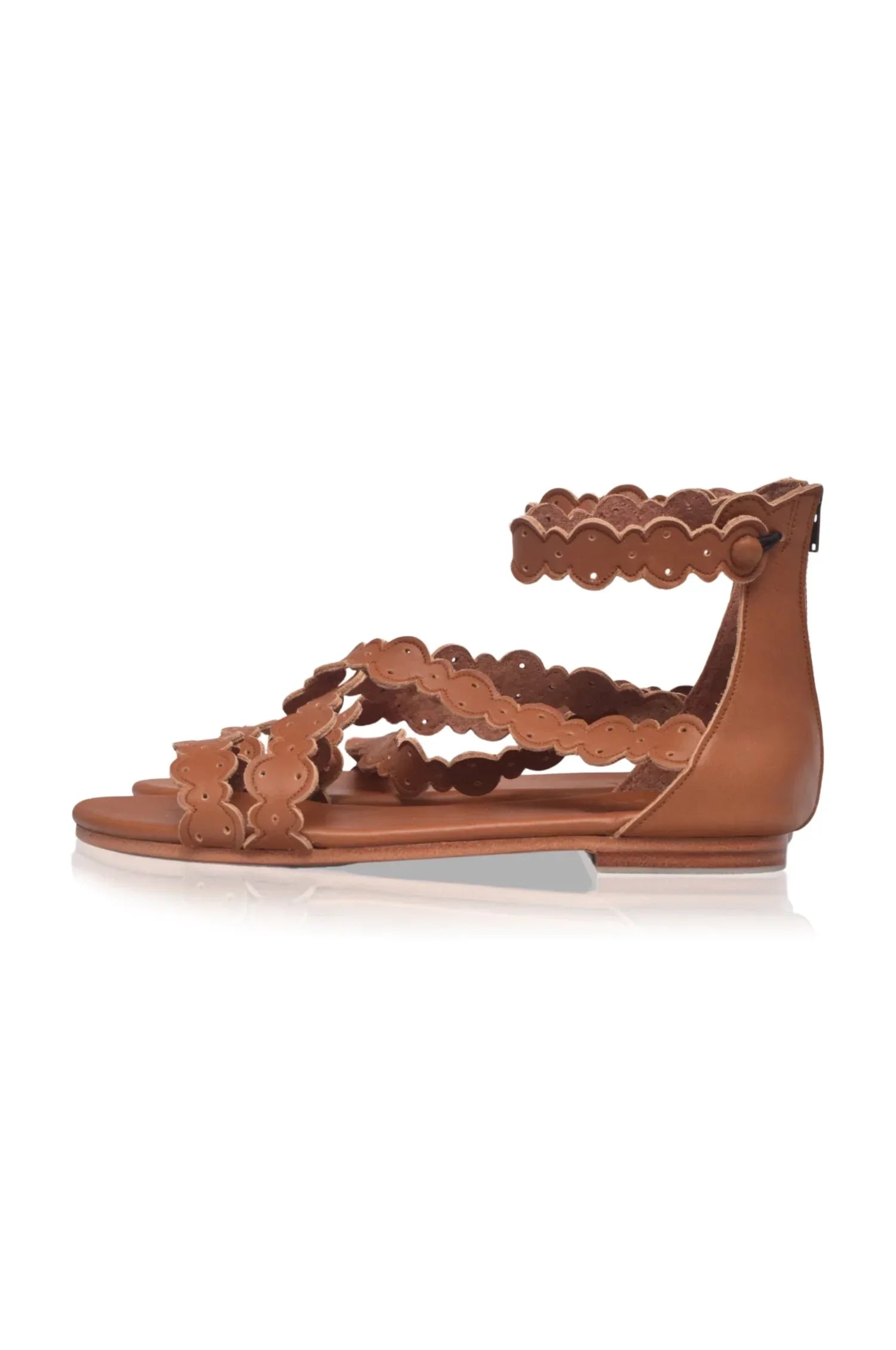Salty Sea Criss Cross Leather Sandals - Modz Designs