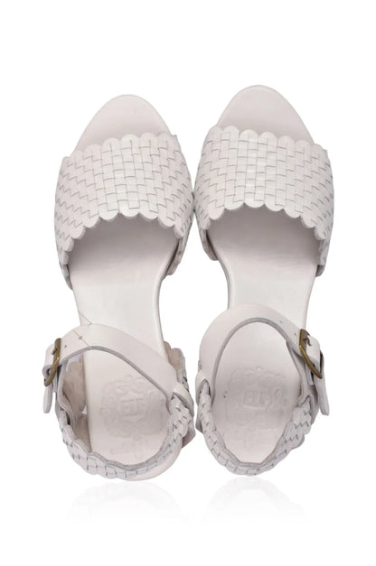 Sicily Wooden Heel Woven Sandals (Sz. 10) - Modz Designs